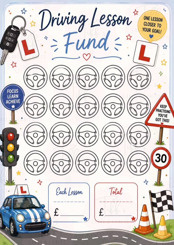 Blue Driving Lesson Tracker *DIGITAL DOWNLOAD*