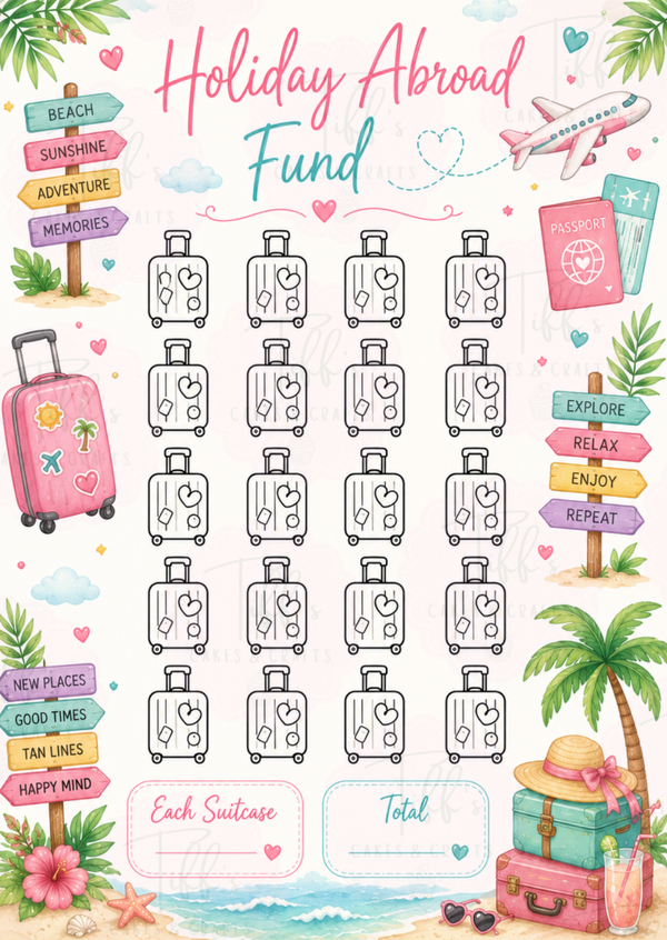 Holiday Abroad Budget Tracker *DIGITAL DOWNLOAD*