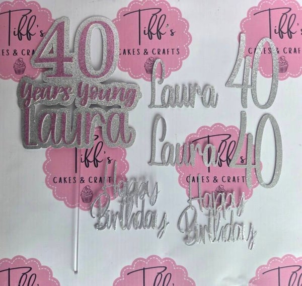 Cake topper & matching cupcake set