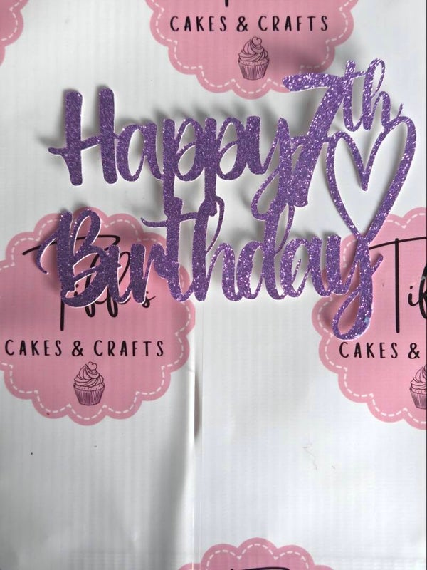 Happy birthday age & name charm
