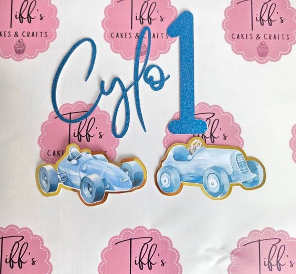 Car themed cake charms