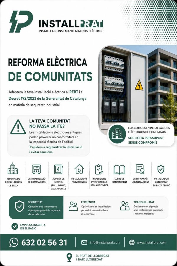 Reforma eléctrica comunidad de Propietarios