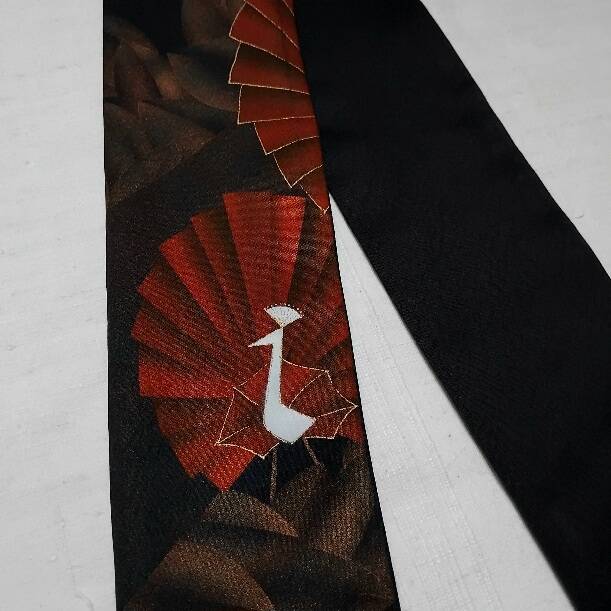 Écharpe étroite noire 100 % soie 160 x 9 cm