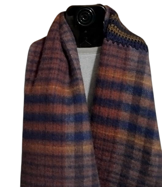 Écharpe japonaise 100 % cachemire avec crochet