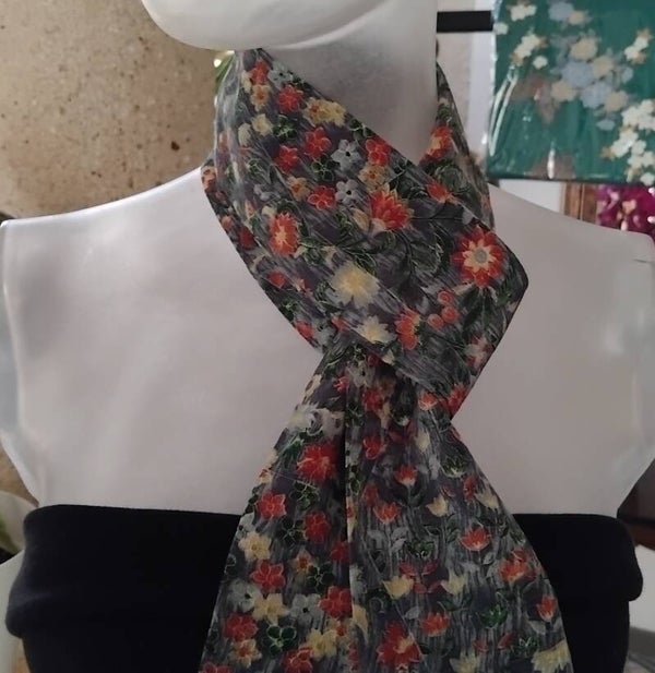 Ceinture en soie ou écharpe étroit 196 x 7,5 cm