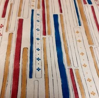 Coupon rayures imprimé à la main à partir 50x36cm