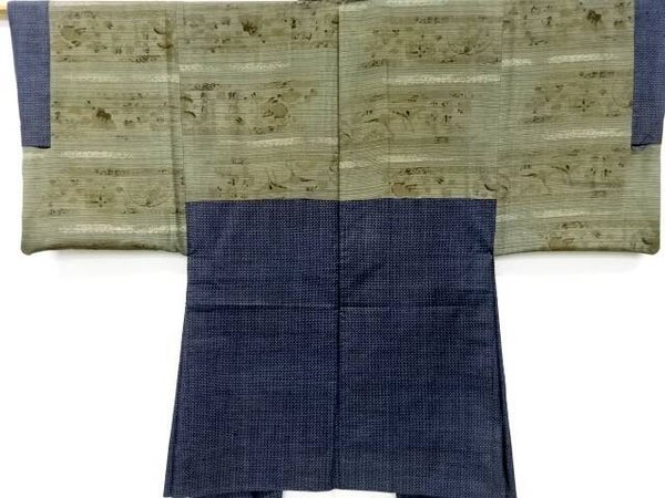Kimono court plus long haori indigo teint dans la boue