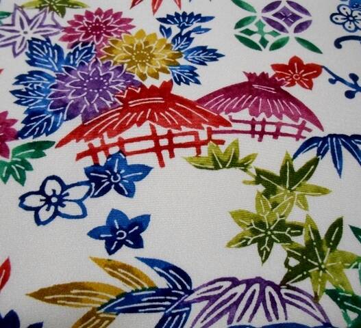 soie ancien katazome à partir 40x36cm