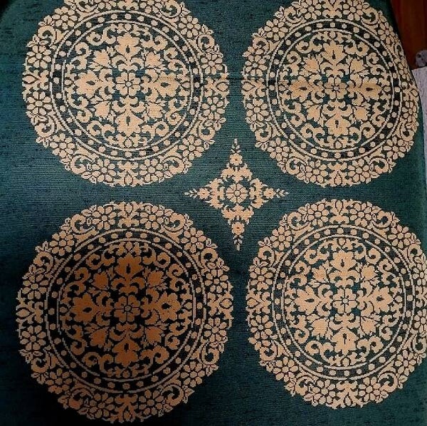 Rouleau zabuton (coussin d'assise) tissu tsumugi antique 'Crête' 7mtr