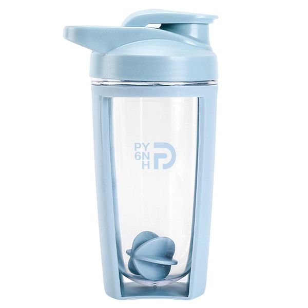 Bouteille de sport personnalisée transparente avec shaker et mélangeur