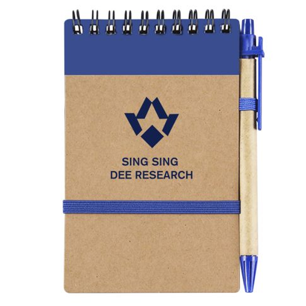 Carnet promotionnel à spirale avec stylo