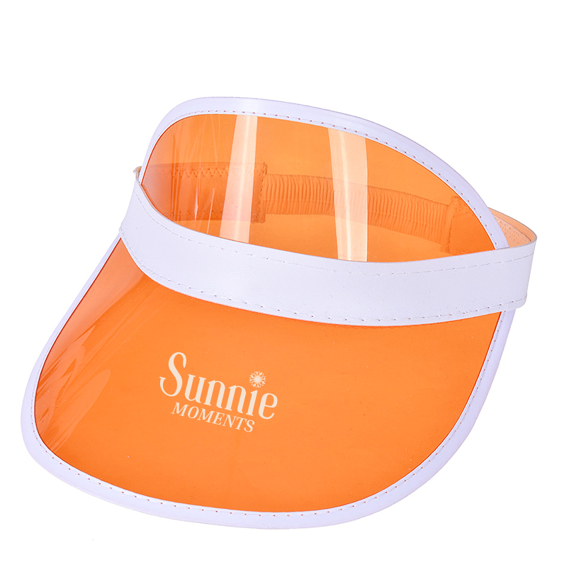 Visière de soleil élastique transparente en PVC sur mesure