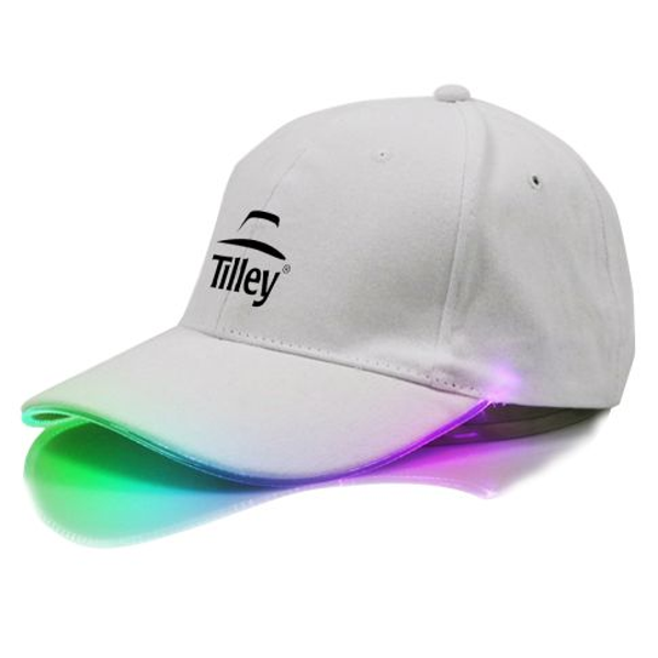 Casquette de baseball lumineuse avec bordure LED personnalisée couleur