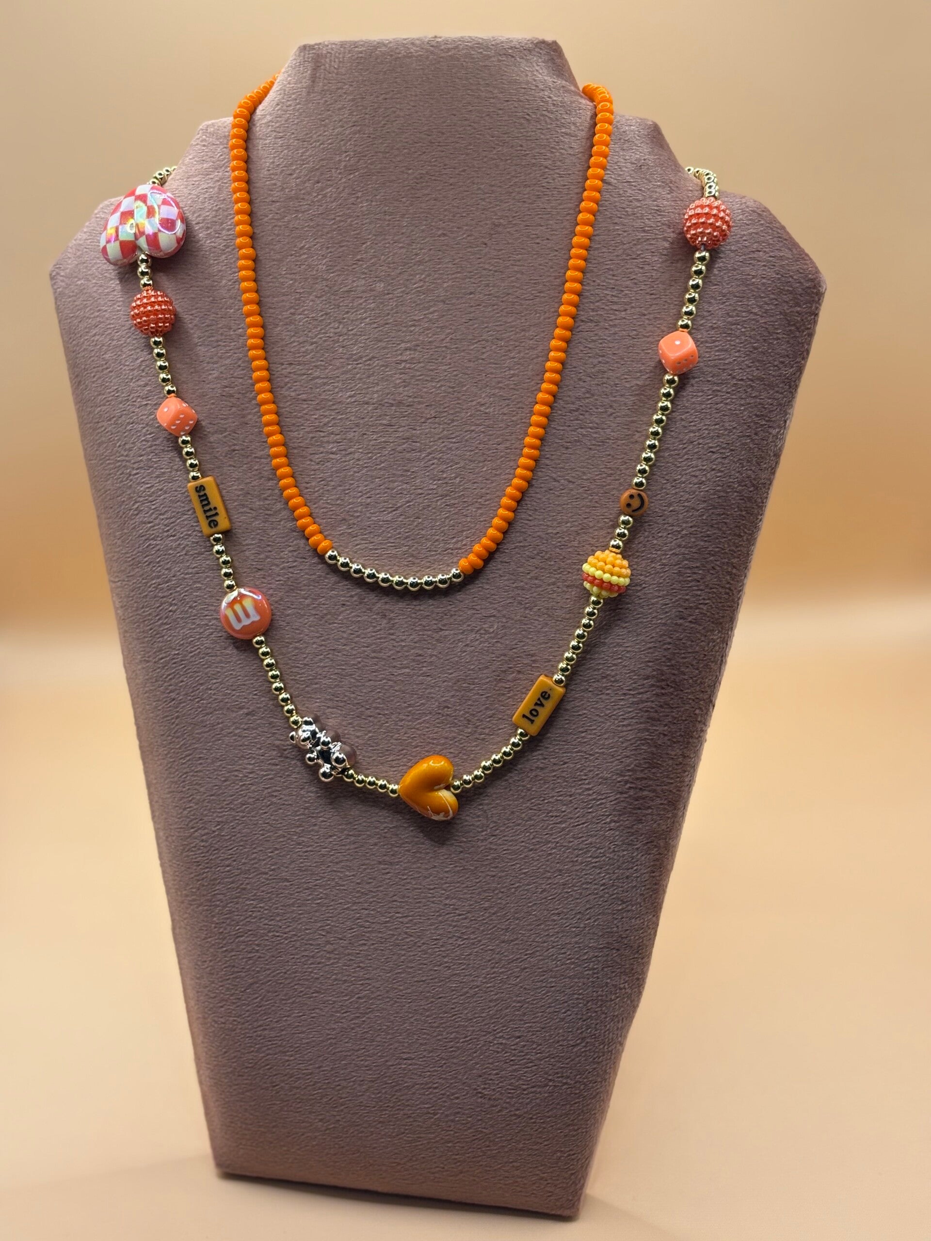 Set hearts orange collection