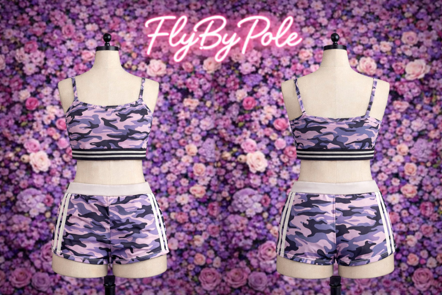 Ensemble camouflage violet