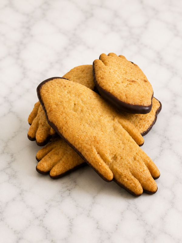 Antwerpse handjes met pure chocolade