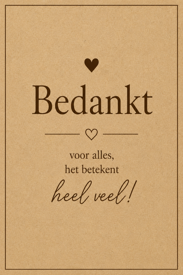 Bedankt