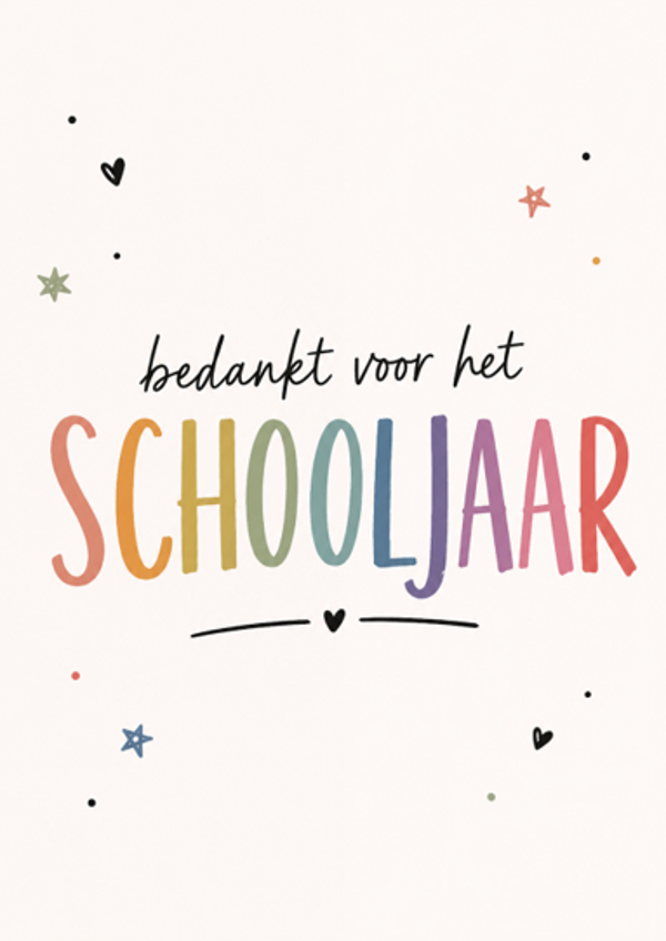 kaart 10 - Bedankt voor het schooljaar