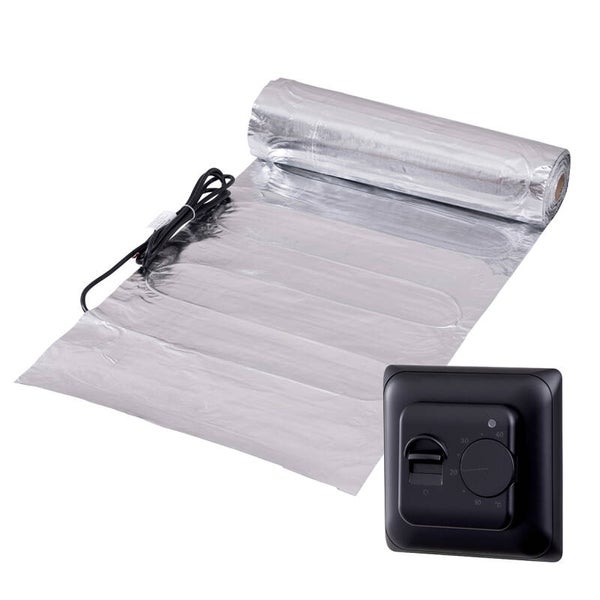 Complete vloerverwarming folie set, 150 watt incl analoge thermostaat.