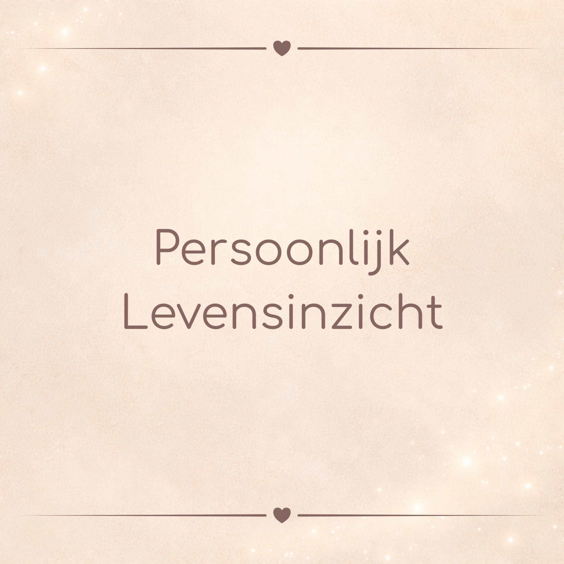 Persoonlijk Levensinzicht