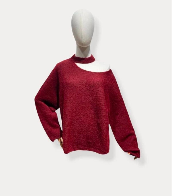 Jolien - long sleeve - bordeaux