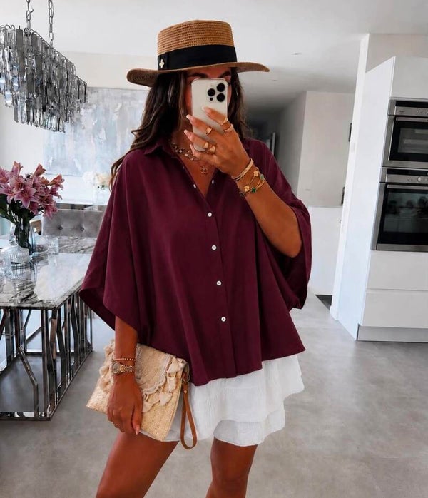 Amber Shirt - Bordeaux