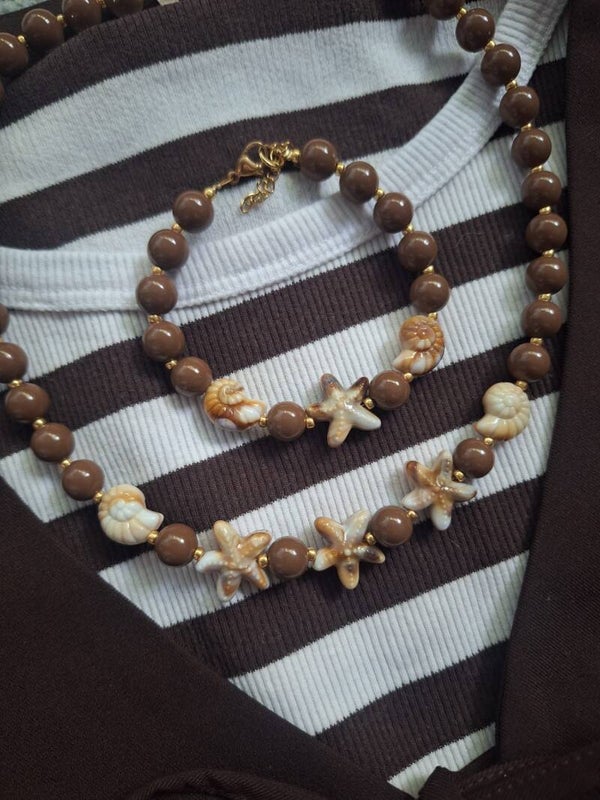 Summer Crush Ketting - Sea Life Brown