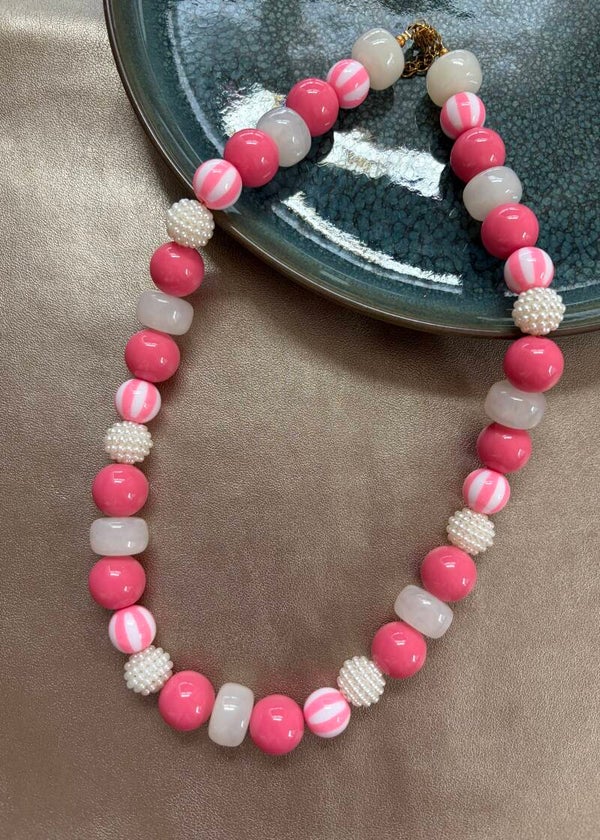 Bloom Crush Ketting - Stripes Roze