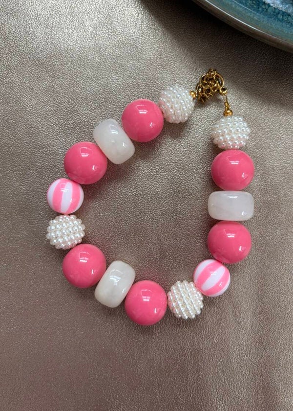 Bloom Crush Armband - Stripes Roze