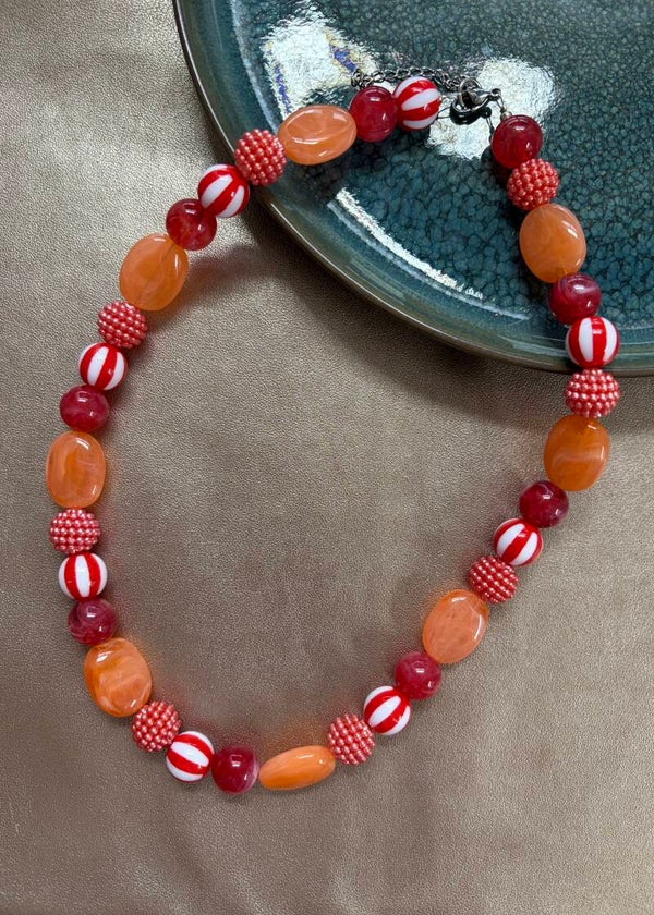Bloom Crush Ketting - Stripes Oranje