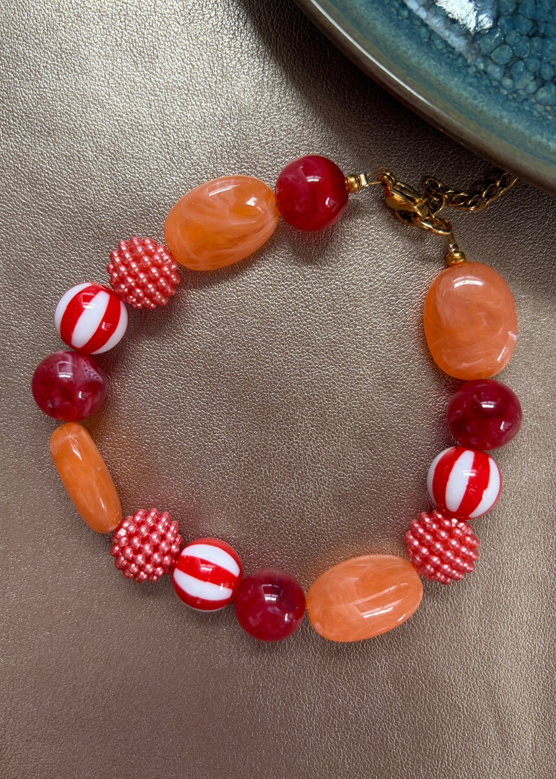 Bloom Crush Armband - Stripes Oranje
