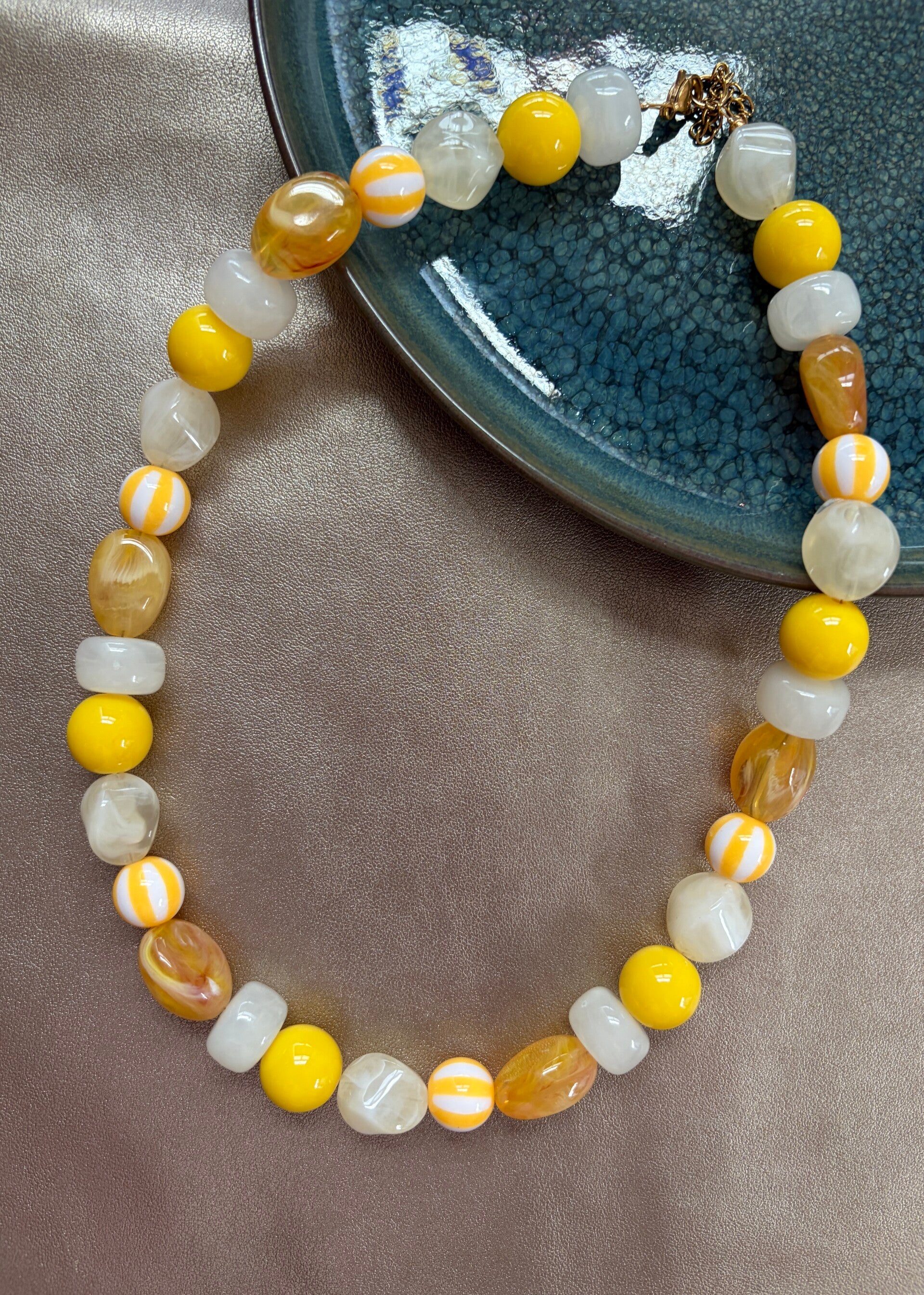 Bloom Crush Ketting - Stripes Geel