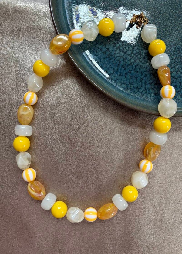 Bloom Crush Ketting - Stripes Geel
