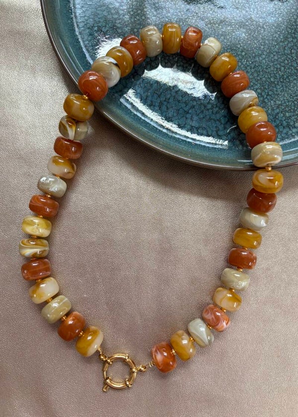 Bloom Hibiscus Ketting - Caramel