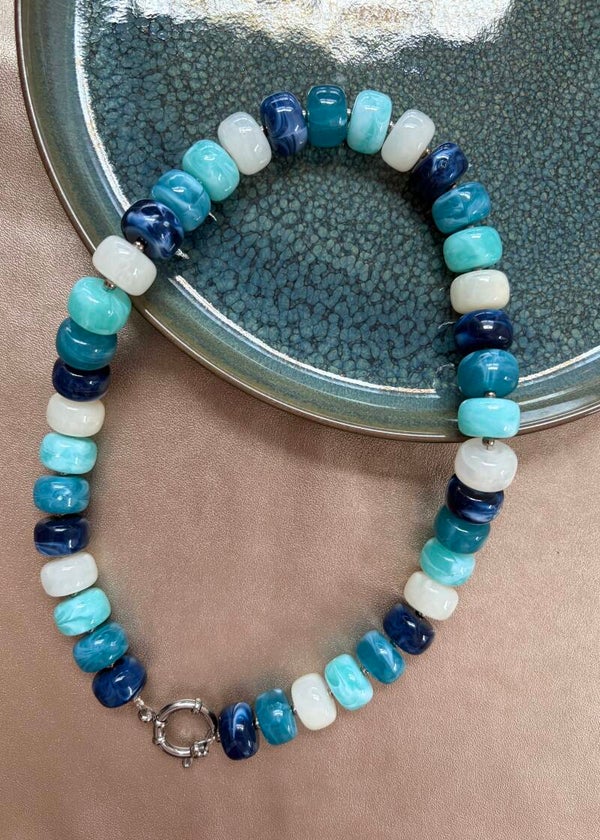 Bloom Hibiscus Ketting - Blauw