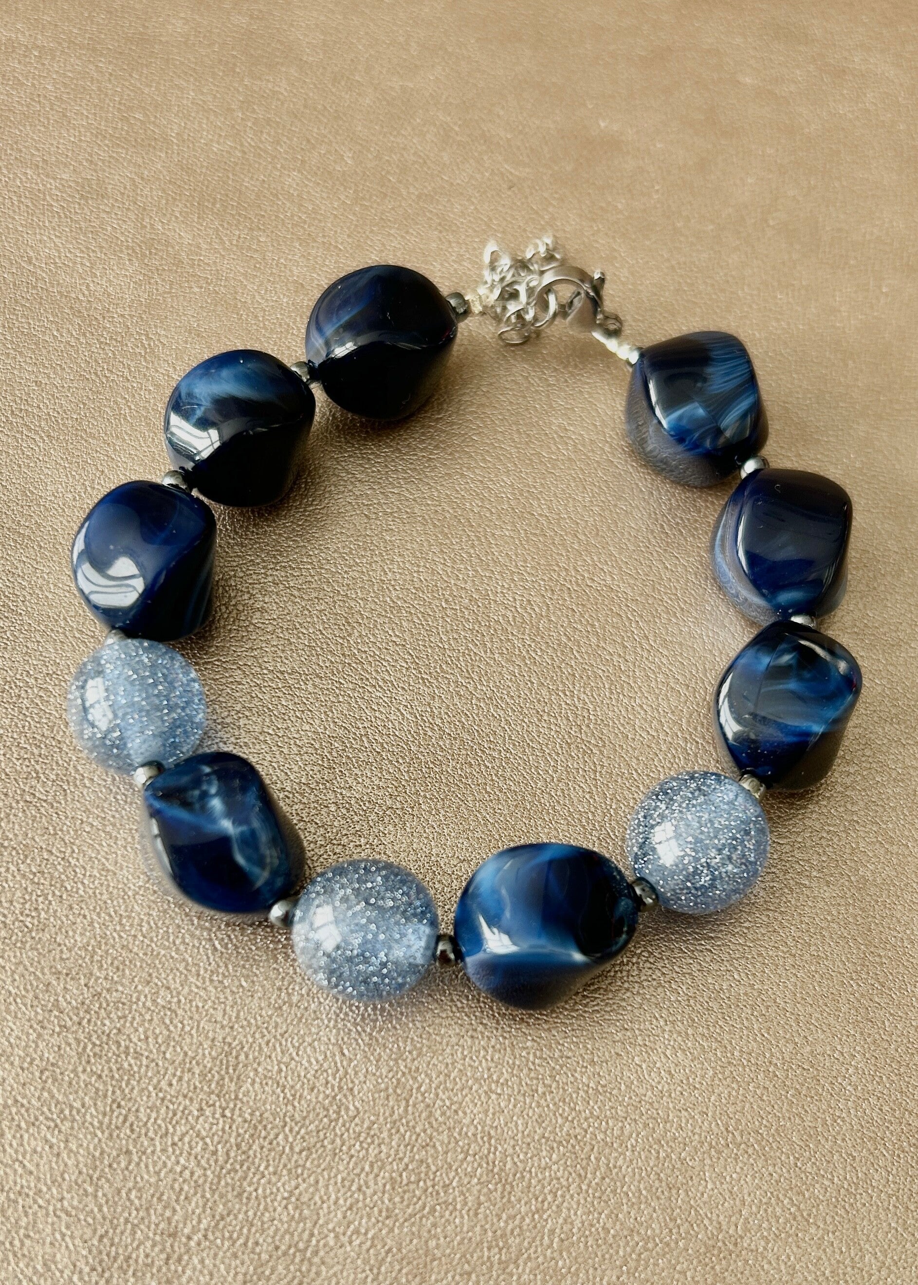 Ziss Party Armband - Blue Glitter