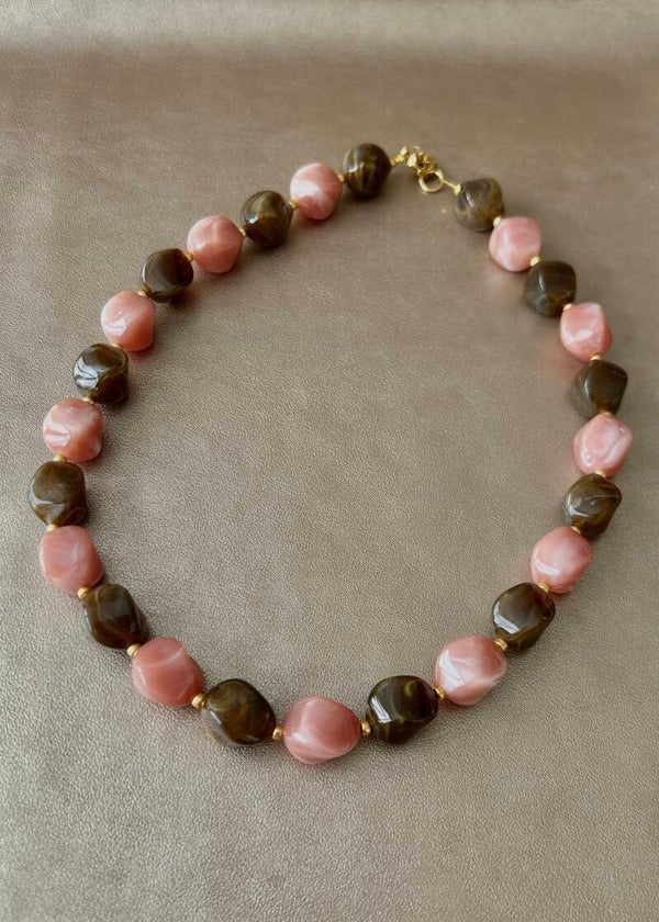 Ziss Party Ketting - Suus Mix bruin roze