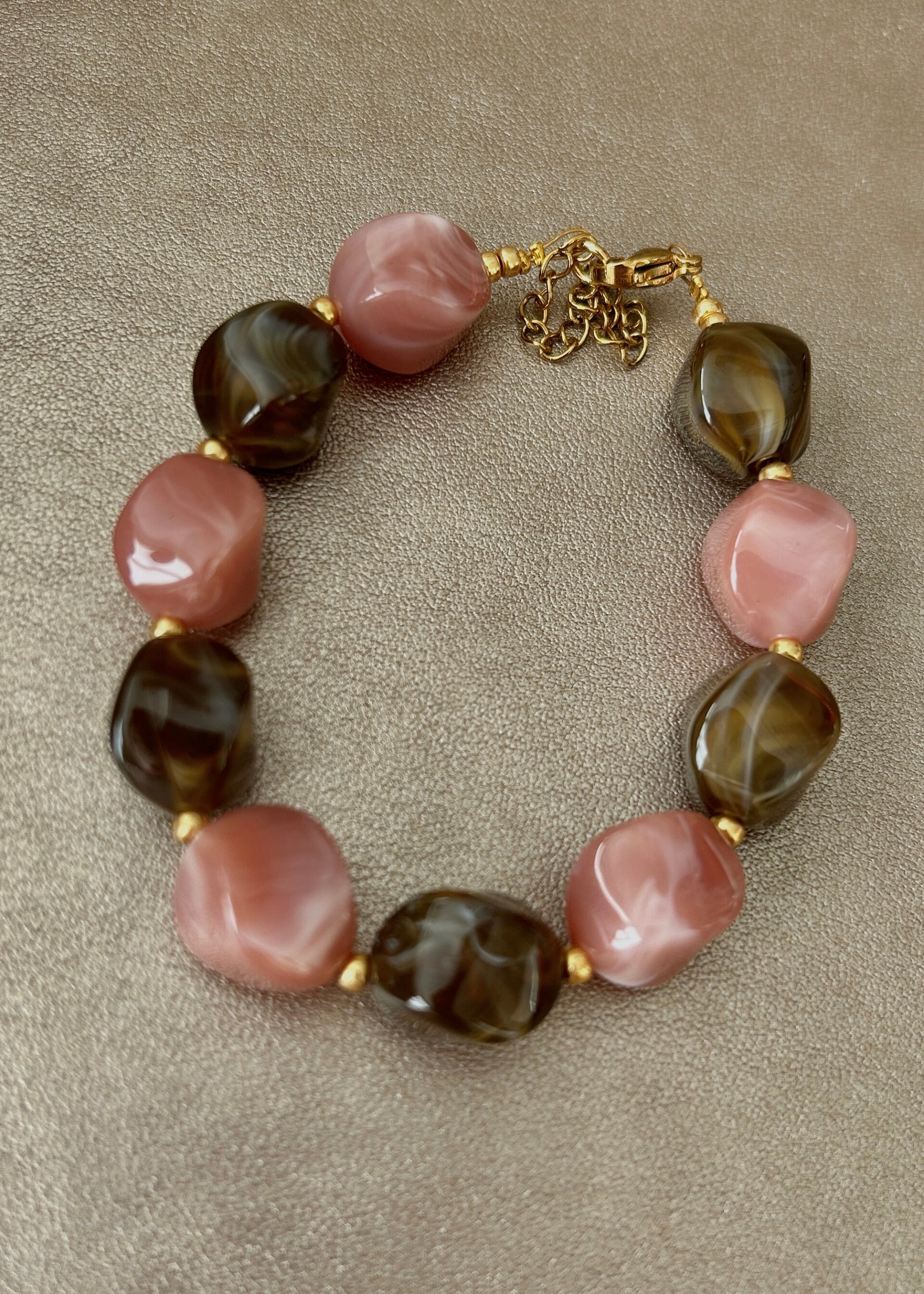 Ziss Party Armband - Suus mix bruin roze