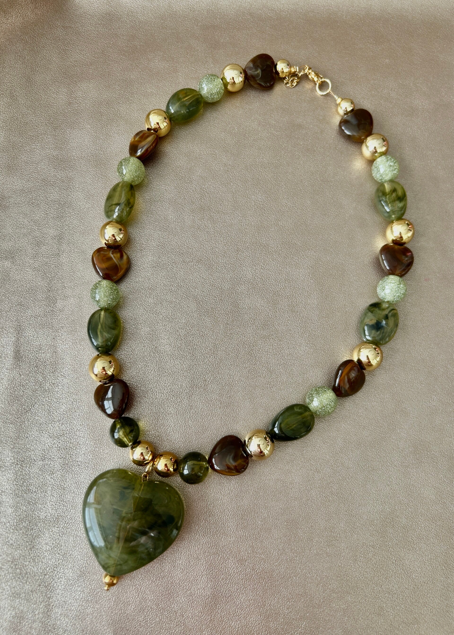 Ziss Party Set - Party Love Green Brown Heart