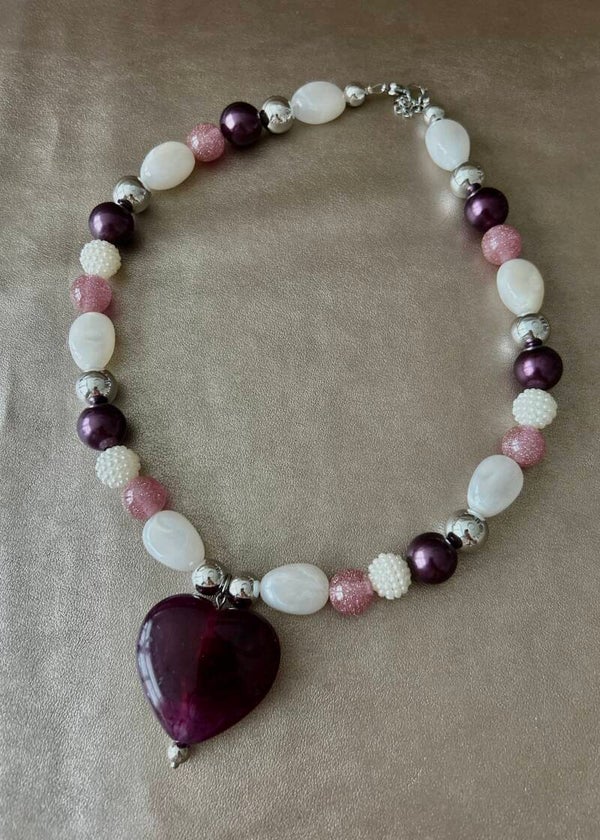 Ziss Party Set - Party Love Purple white Silver