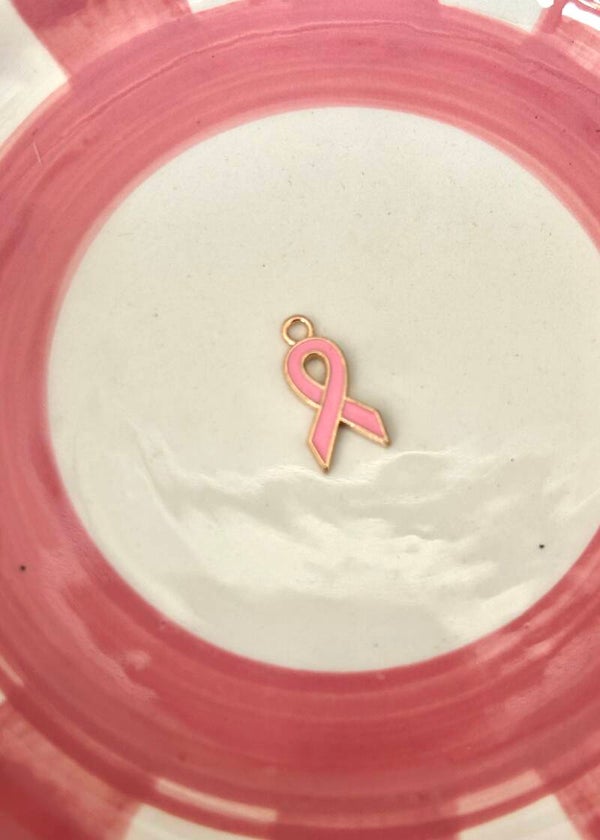 Pink ribbon Bedel - goud en zilver