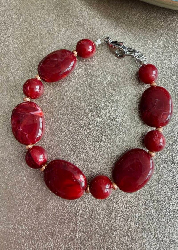 Autumn Glow - armband Sienna Rood