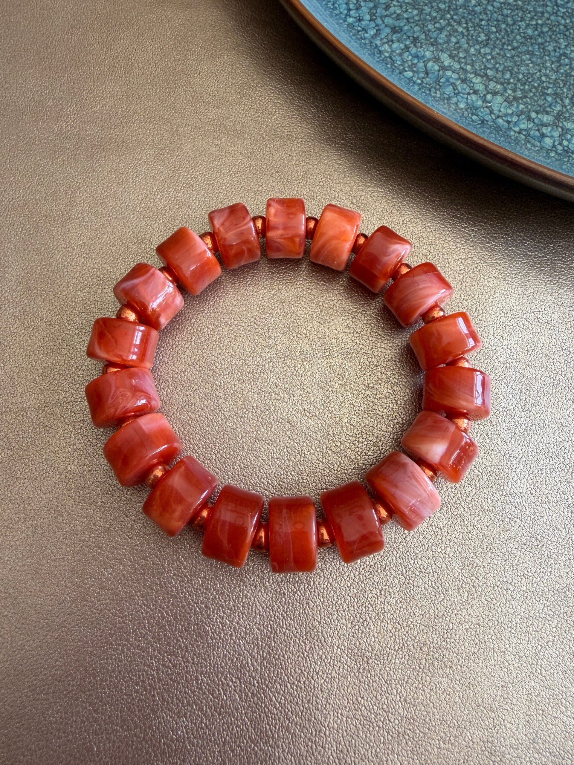 Autumn Glow - Armband Falling for you - roodbruin