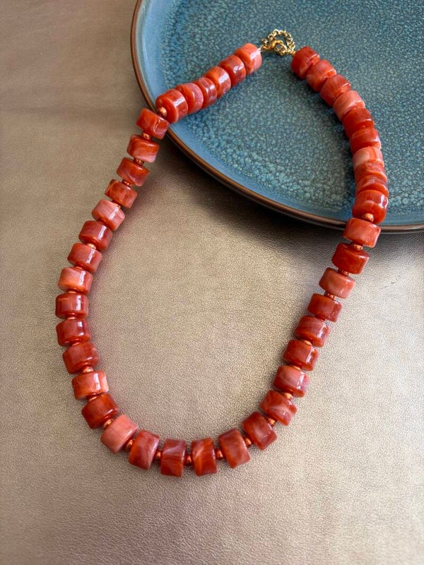 Autumn Glow - ketting Falling for you - roodbruin