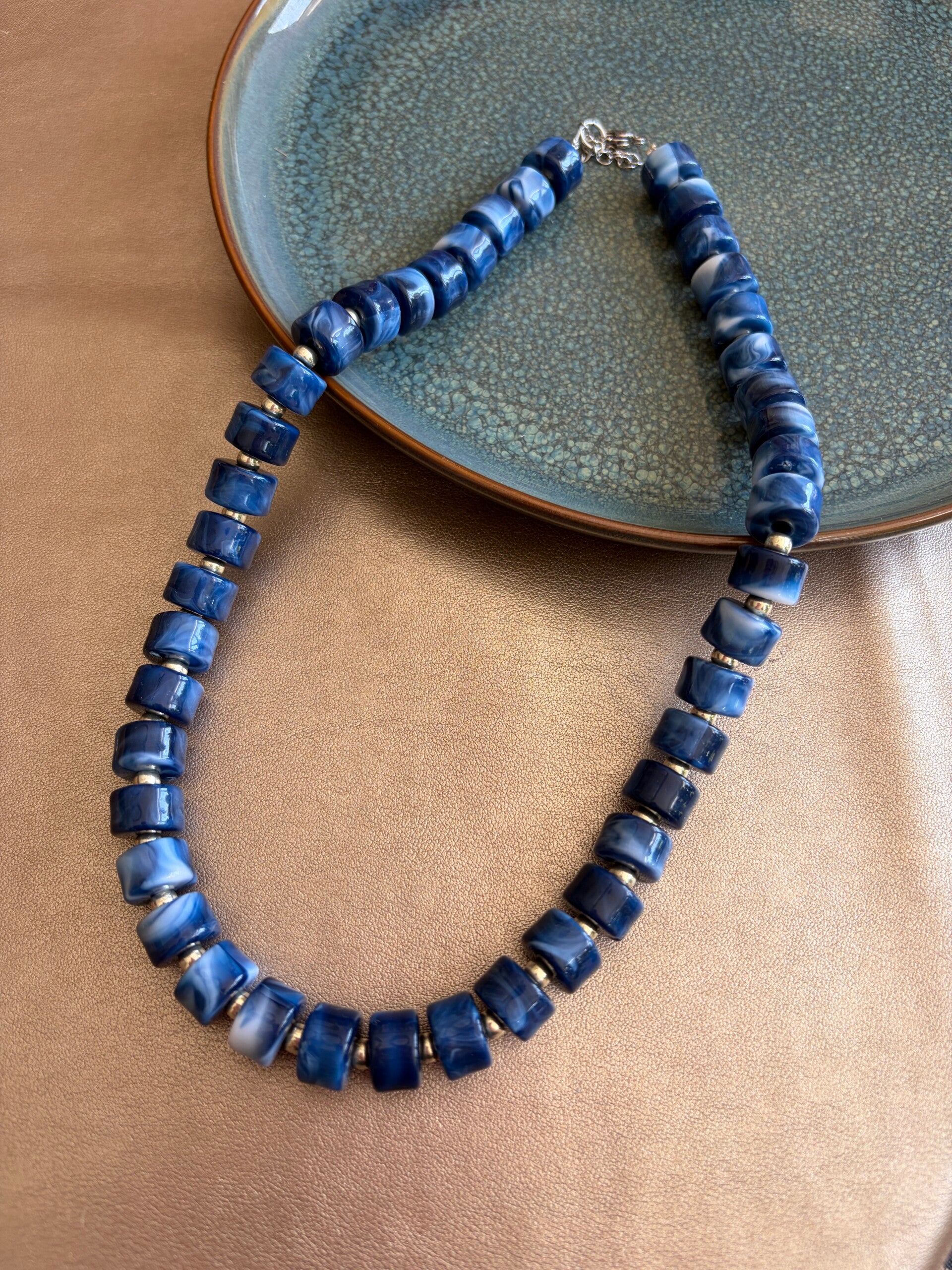 Autumn Glow - ketting Falling for you - blauw