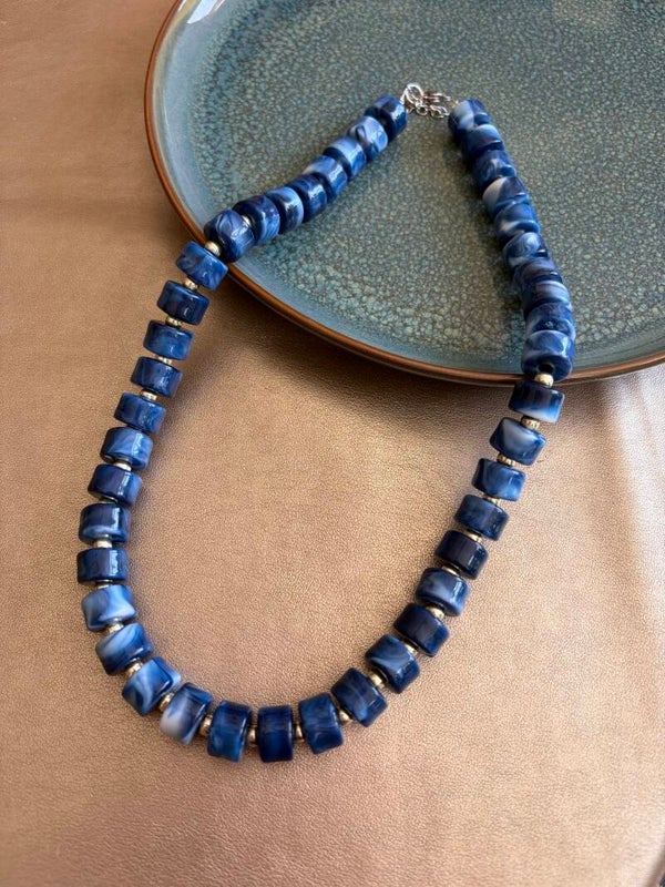 Autumn Glow - ketting Falling for you - blauw
