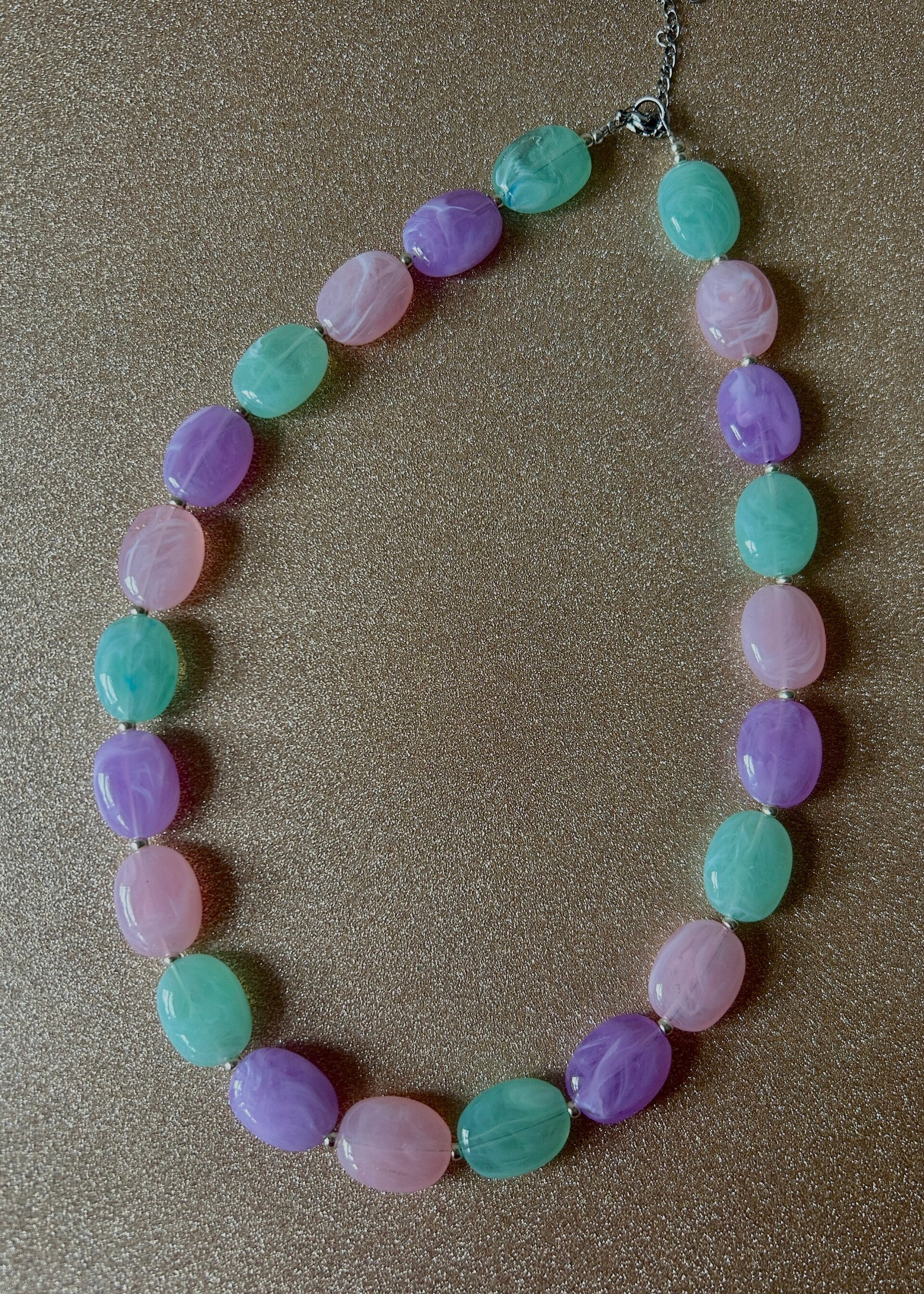 Bloom Pastel Ketting - mint/roze/lila