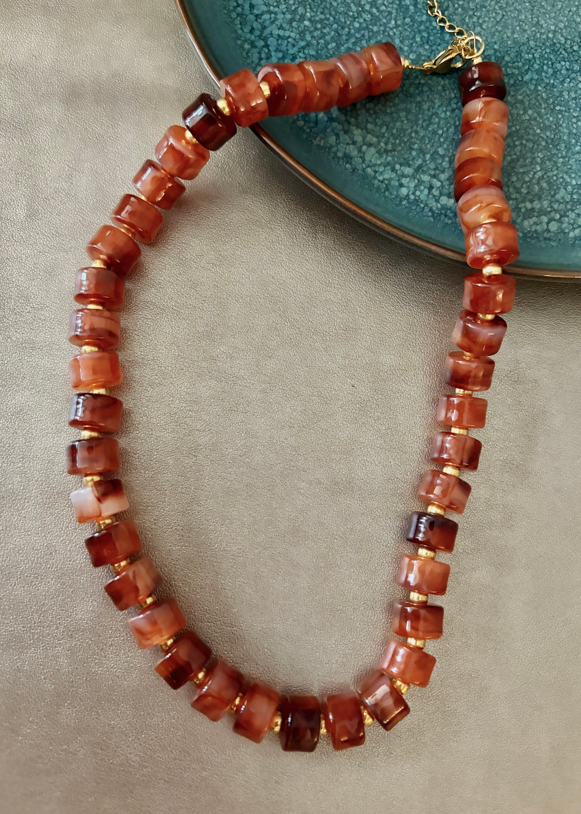 Autumn Glow - ketting Falling for you - camel