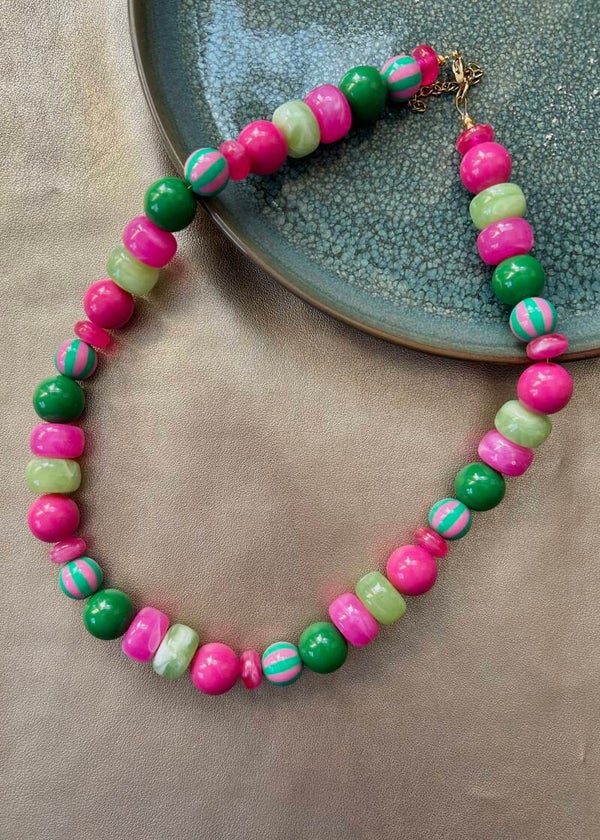 Bloom Crush Ketting - Summer Glow Groen Roze