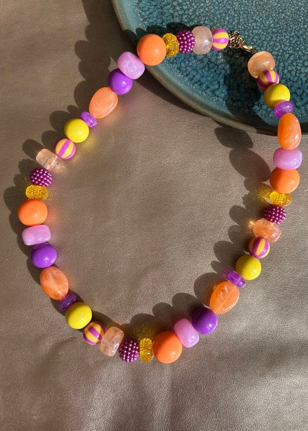 Bloom Crush Ketting - Summer Glow geel paars